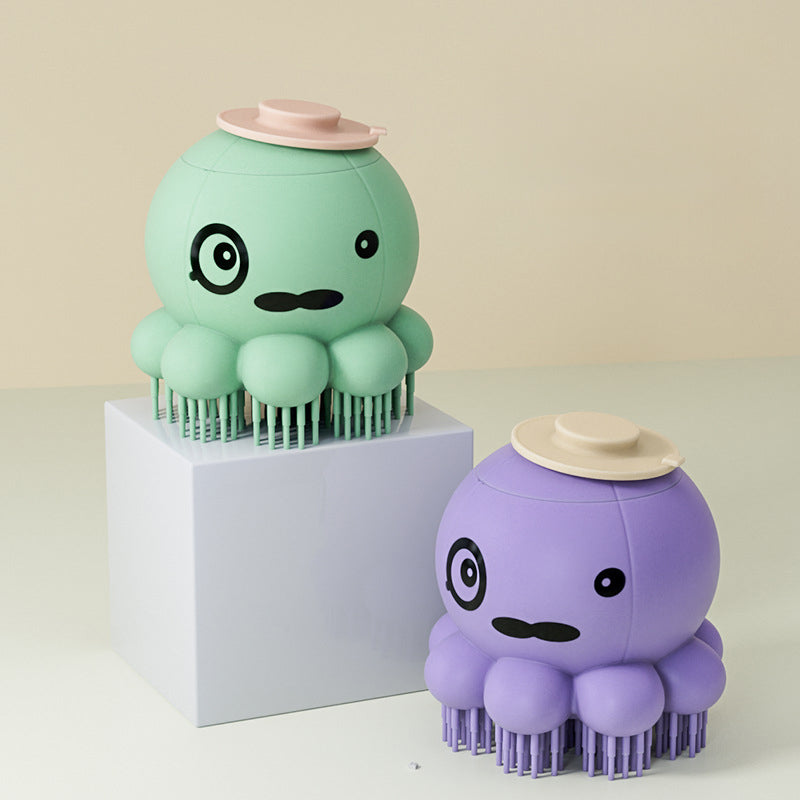 Experience Bath Time Bliss with the Silicone Pet Bath Brush